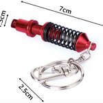 Shock Absorber & Spring Adjustable Racing Coilover Key Chain Ring Car Accessory Pendant