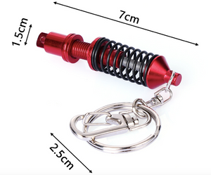 Shock Absorber & Spring Adjustable Racing Coilover Key Chain Ring Car Accessory Pendant