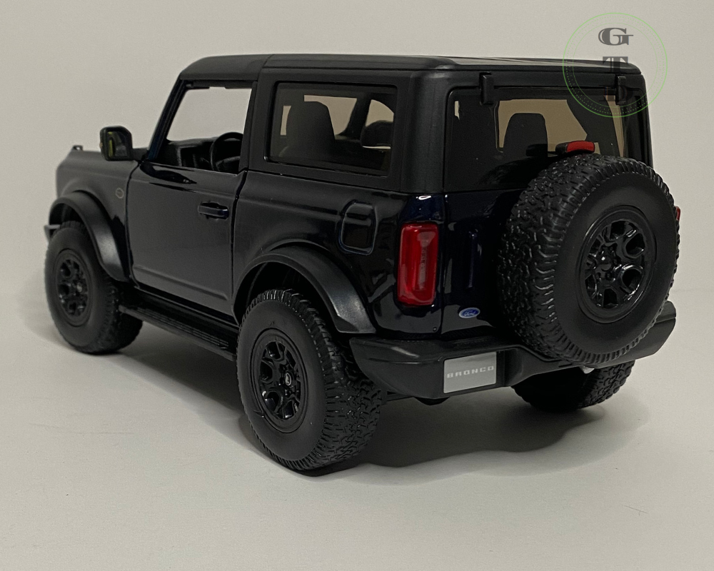 detailed ford bronco with real rubber tires and opening doors