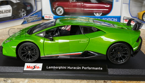 Lamborghini Huracan Performante Green Maisto 1:18 Diecast Metal Model Super Car