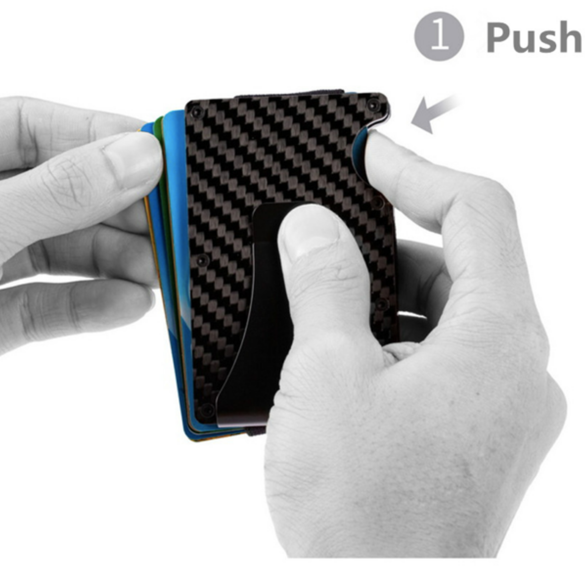 Thumb slide wallet