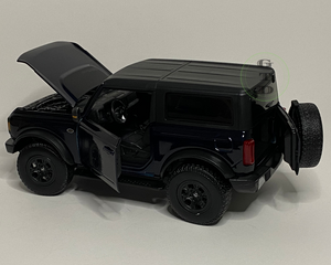 new ford bronco with all doors and hood open showing all the details of the inside