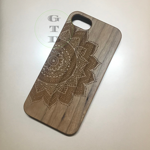 iphone wooden phone case SUNFLOWER engraving