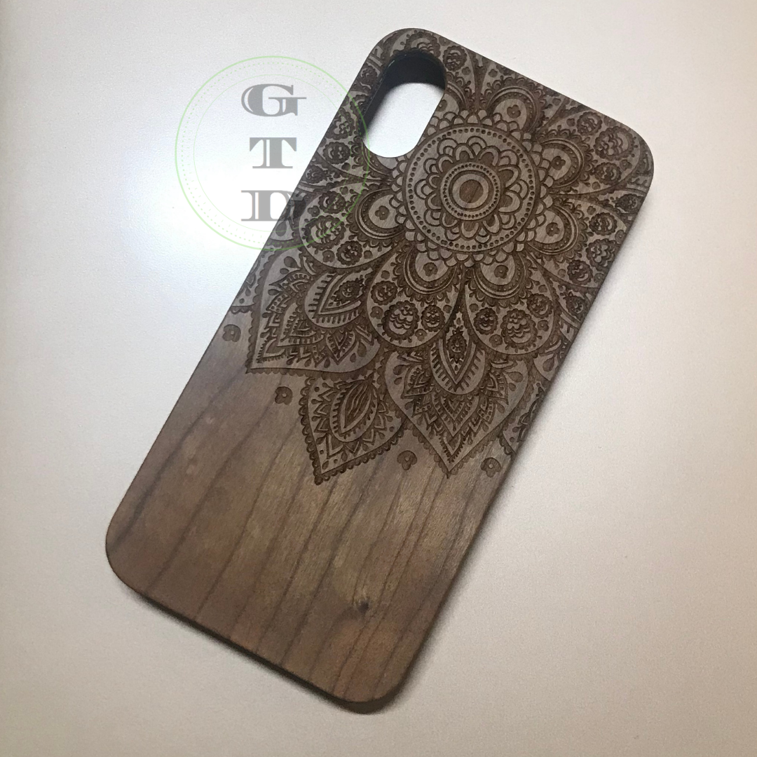 iPhone XS Max Wooden Bamboo Laser Engraved Phone Case