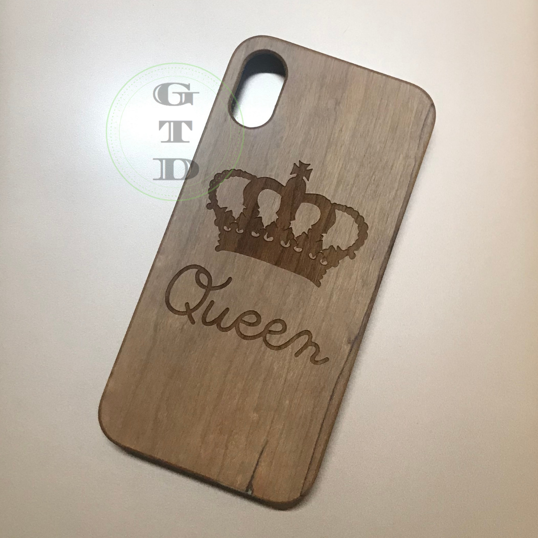 iPhone XR Wooden Bamboo Laser Engraved Phone Case
