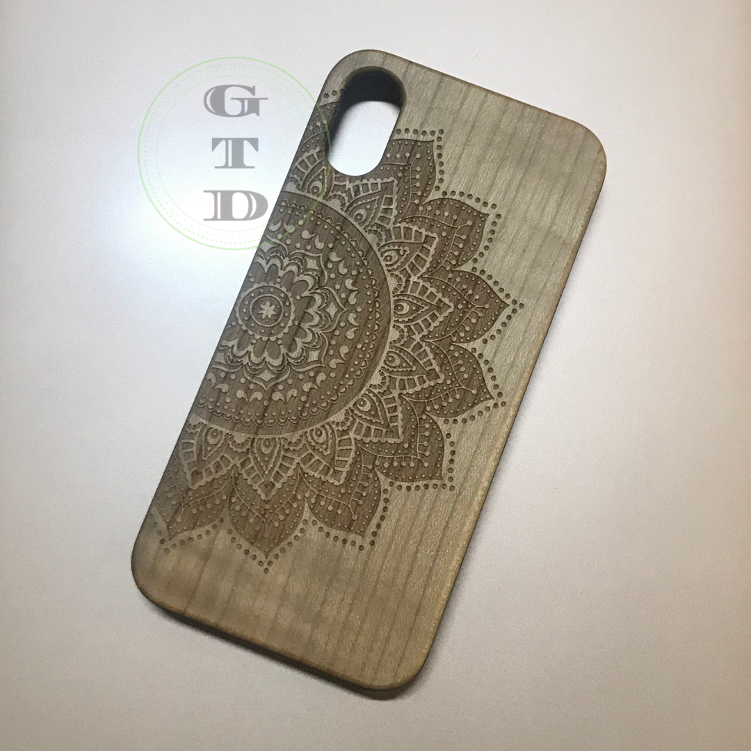 iPhone XR Wooden Bamboo Laser Engraved Phone Case