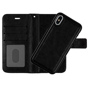 iPhone Vegan Magnetic Wallet Phone Case Black
