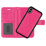 iPhone Vegan Leather Detachable Magnetic Wallet Phone Case Pink