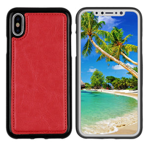 iPhone Vegan Magnetic Wallet Phone Case Red