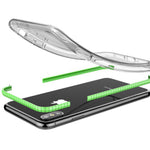 Clear Phone Case with removable Green Border