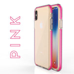 iPhone Clear Phone Case with removable Pink Border