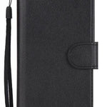 Samsung Pleather Vegan Leather Wallet Phone Case Black